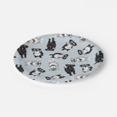 Assiettes En Carton Gâteau de fête bleue aux croustilles (Angle)