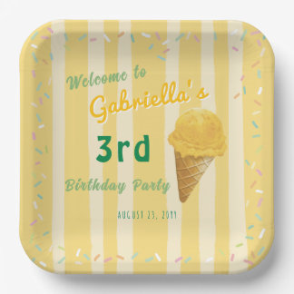 Assiettes En Carton Gâteau de fête d'anniversaire pour enfants avec sa