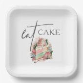 Assiettes En Carton Gâteau de mariage de jardin (Recto)