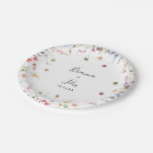Assiettes En Carton Gâteau Mariage sauvage coloré classique (Angle)