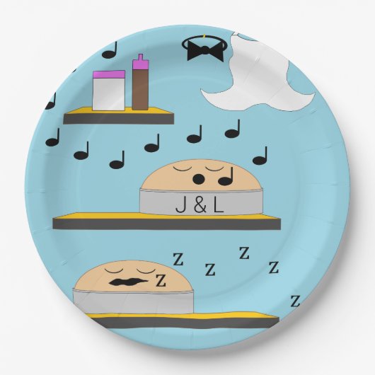 Assiettes En Carton Gâteaux mariages avant le givre (Devant)