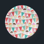 Assiettes En Carton Gâteaux mignons et beignets fête colorée<br><div class="desc">Cute anglaise tea party inspiré des assiettes de fête à motifs.</div>