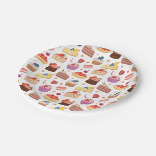 Assiettes En Carton Gâteaux Tartes Cupcakes Déserts à Gogo