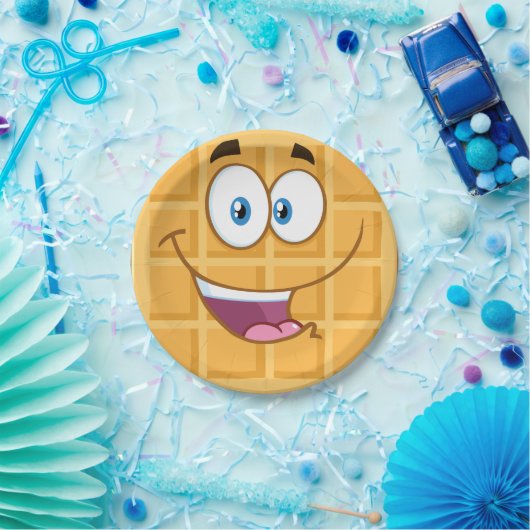 Assiettes En Carton Gaufre heureuse (Fête)