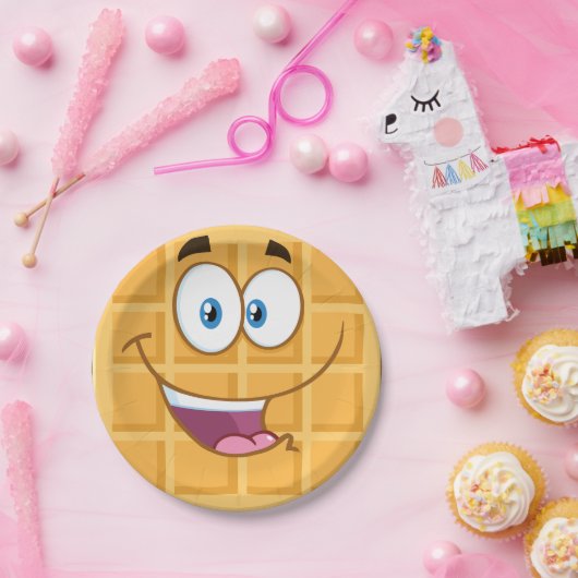 Assiettes En Carton Gaufre heureuse (Fête)