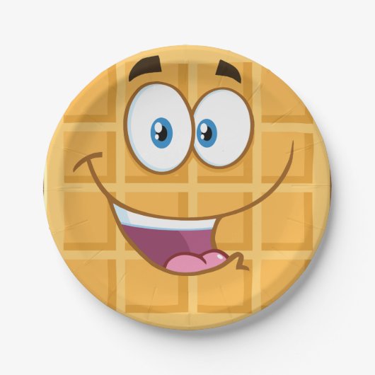 Assiettes En Carton Gaufre heureuse (Devant)