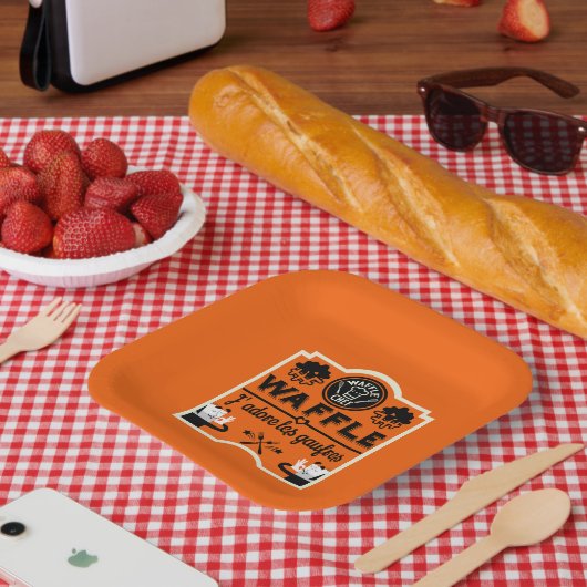 Assiettes En Carton gaufres françaises (Pique-nique)