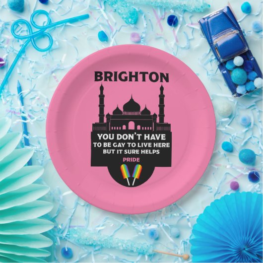 Assiettes En Carton Gay pride Brighton (Fête)