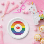 Assiettes En Carton Gay pride canadien (Fête)