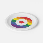 Assiettes En Carton Gay pride canadien (Angle)