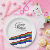 Assiettes En Carton Gay pride Rainbow Flags Mariage Plaques papier (Fête)