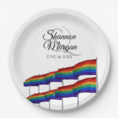 Assiettes En Carton Gay pride Rainbow Flags Mariage Plaques papier (Devant)