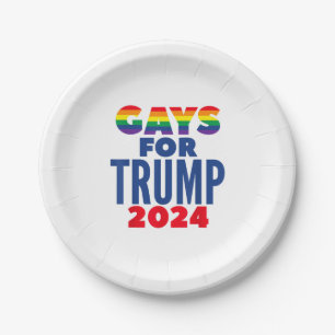 Assiettes En Carton Gays Pour L'Élection De Trump En 2024