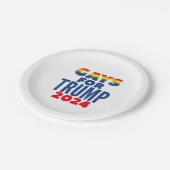 Assiettes En Carton Gays Pour L'Élection De Trump En 2024 (Angle)
