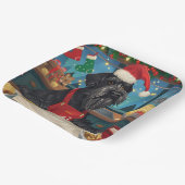 Assiettes En Carton Géant Schnauzer Gourmande : Noël Festif (Angulaire)