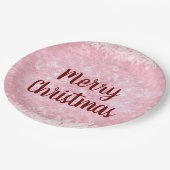 Assiettes En Carton Gel rose Joyeux Noël (Angle)
