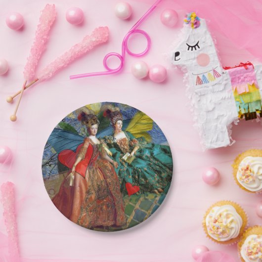 Assiettes En Carton Gemini gothique classique femme papillon Whimsical (Fête)