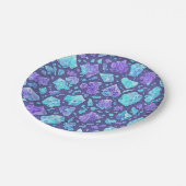 Assiettes En Carton Gemmes pourpres et Turquoises (Angle)