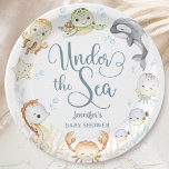 Assiettes En Carton Gender Neutral Ocean Baby Shower Gender Neutral<br><div class="desc">Add a touch of elegance to your Baby Shower with our 'Under The Sea' Ocean Baby Shower Paper Plates! Don't settle for the ordinary. Elevate your celebration,  order your today,  and make your event extraordinary!</div>