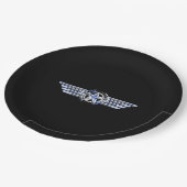 Assiettes En Carton Général Air Pilot Chrome Comme Star Wings Black (Angle)
