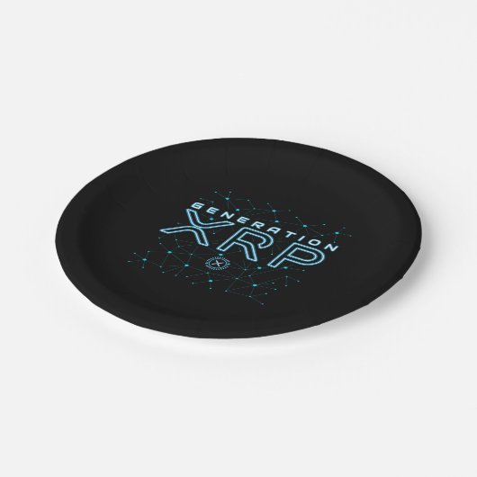 Assiettes En Carton Génération de crypto-monnaie XRP Crypto Blockchain (Angle)