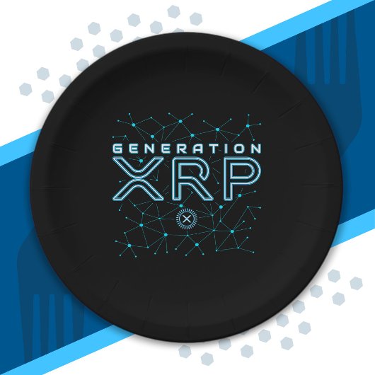 Assiettes En Carton Génération de crypto-monnaie XRP Crypto Blockchain