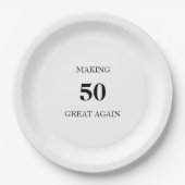 Assiettes En Carton Generic Making 50 Great Again Birthday Party (Devant)