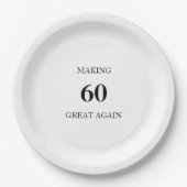 Assiettes En Carton Generic Making 60 Great Again Birthday Party (Devant)