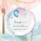 Assiettes En Carton Genre révéler la fête garçon fille bleu rose parti