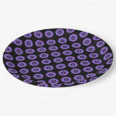 Assiettes En Carton Geo violet et noir (Angle)