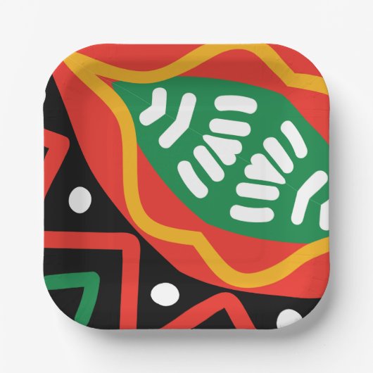 Assiettes En Carton Géographie du Mois de l'histoire noire (Recto)