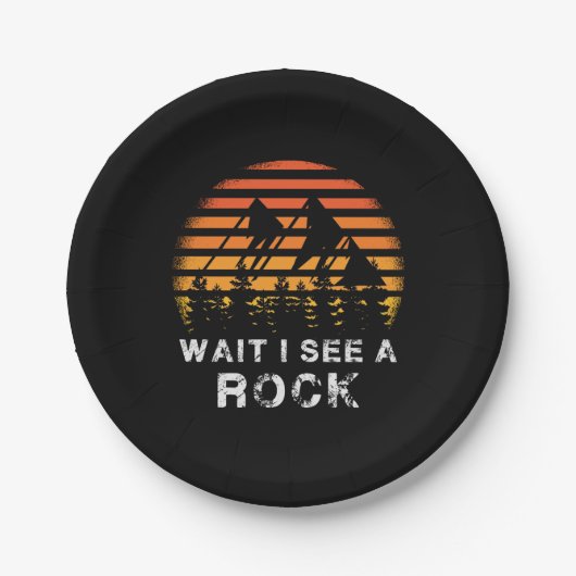 Assiettes En Carton Géologie - Attends De Voir Un Rocher (Devant)