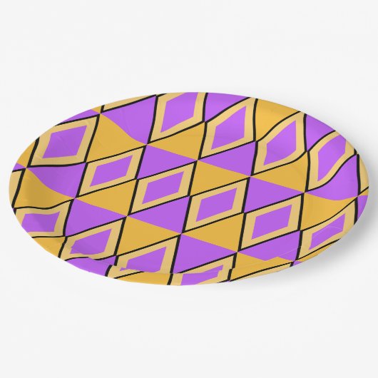 Assiettes En Carton Geometric Pattern (Angle)