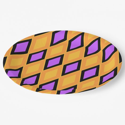 Assiettes En Carton Geometric Pattern (Angle)