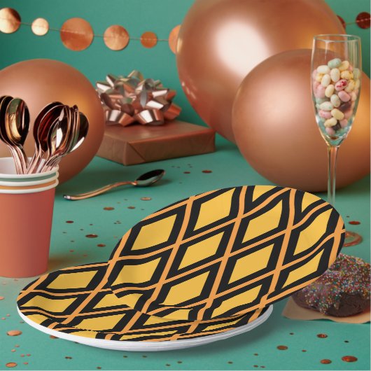 Assiettes En Carton Geometric Pattern (Multi)