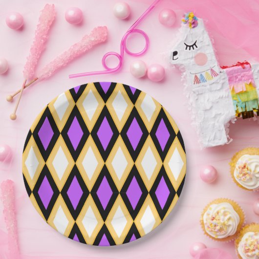 Assiettes En Carton Geometric Pattern (Fête)