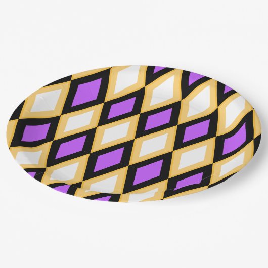 Assiettes En Carton Geometric Pattern (Angle)