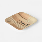 Assiettes En Carton Geometric Wood On Sand Design (Angulaire)