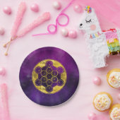 Assiettes En Carton Géométrie sacrée du cube de Metatron (Fête)