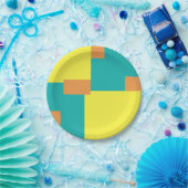 Assiettes En Carton Géométrique Abstraite 020515 (Fête)