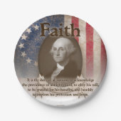 Assiettes En Carton George Washington - foi (Devant)