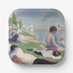 Assiettes En Carton Georges Seurat - Les Baigneurs à Asnières