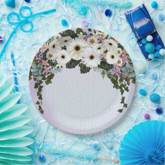 Assiettes En Carton Gerbera Daisies Mariage de swag (Fête)