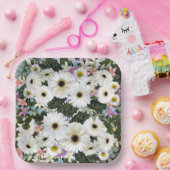 Assiettes En Carton Gerbera Daisies Swag Plaque papier Mariage (Fête)