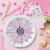 Assiettes En Carton Gerbera Violet Clair (Fête)