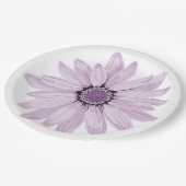Assiettes En Carton Gerbera Violet Clair (Angle)