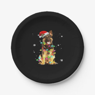Assiettes En Carton German Shepherd Dog Tree Christmas Sweater Xmas Do