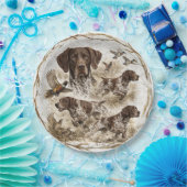 Assiettes En Carton German Shorthaired Pointers  (Fête)