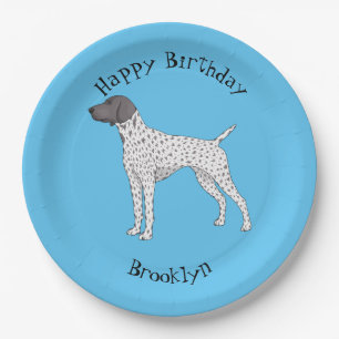 Assiettes En Carton German Shorthred Pointer dog