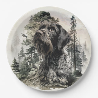 Assiettes En Carton German Wirehaired Pointer